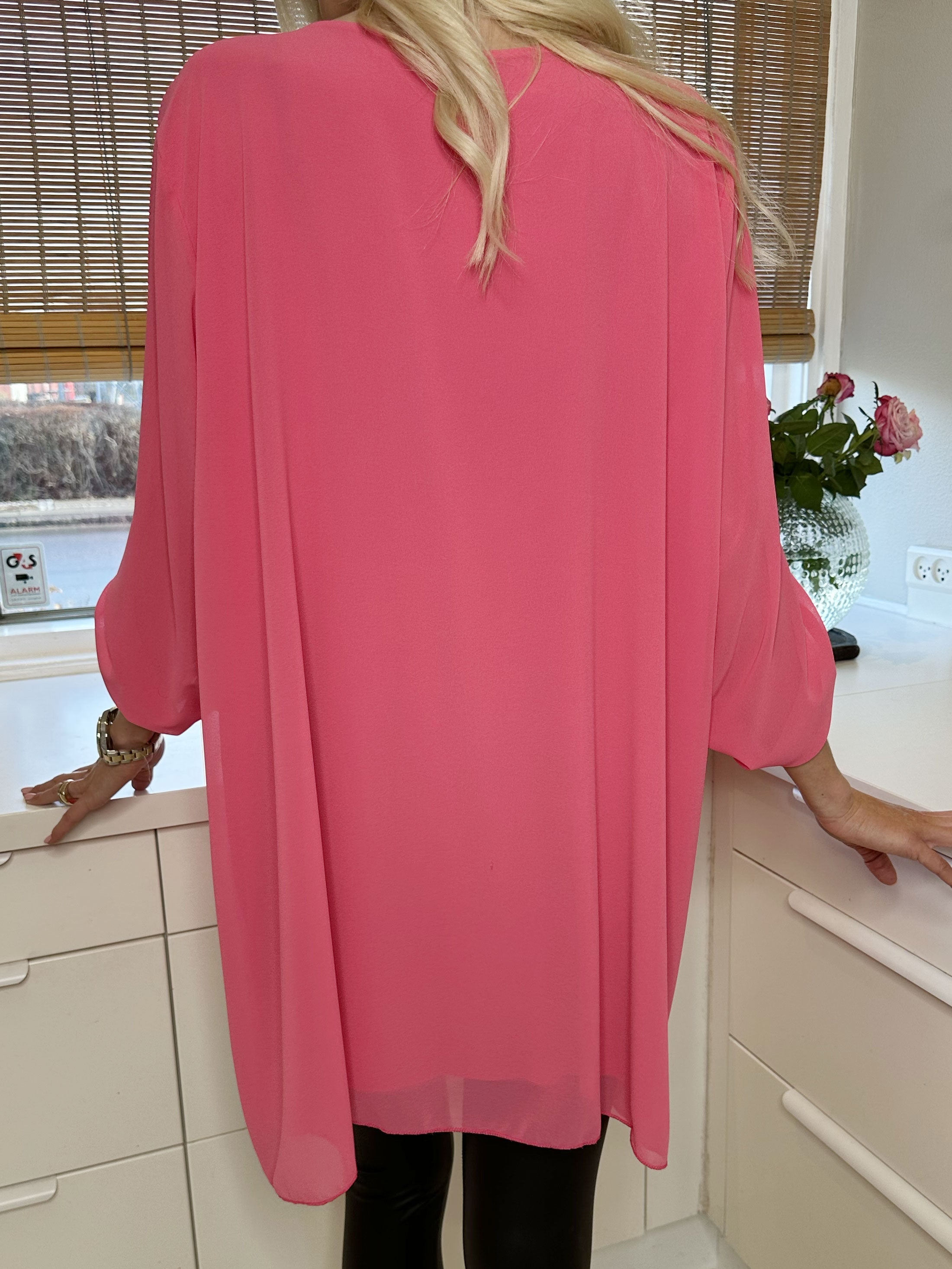 Wanda long sleeve - Tunica klänning i chiffong